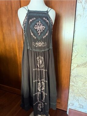 ⚜️ FREE PEOPLE DIAMONDS IN THE SKY MIDI DRESS SZ LARGE ⚜️